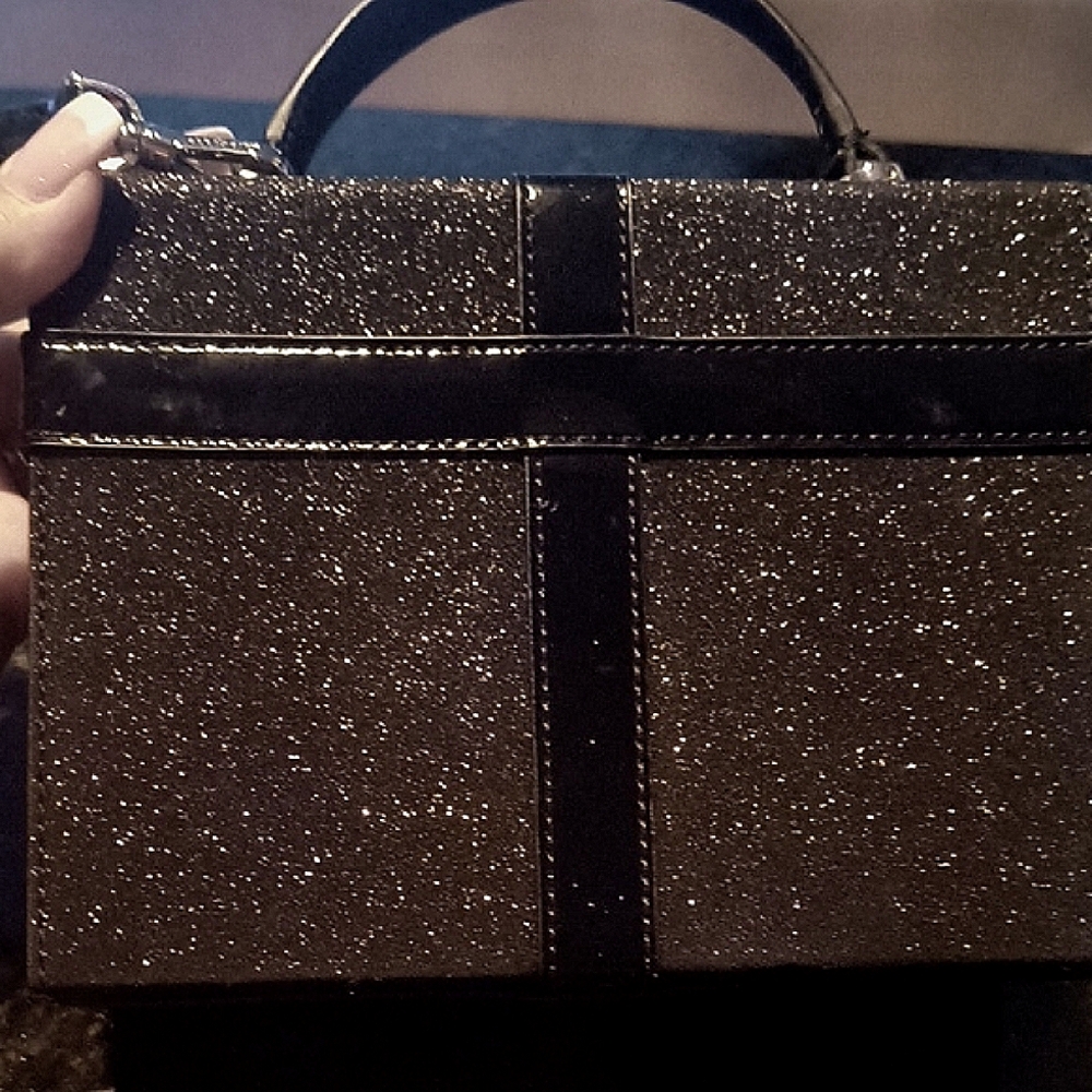 Kate Spade Elegant Black Glitter Evening Bag - Picture 3 of 7